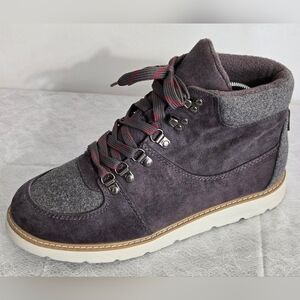 Target Mens Boots 10 Textile Poly Wool Acrylic Fleece Lined Lace Up